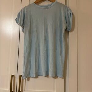lululemon athletica Light Blue Short Sleeve Tee